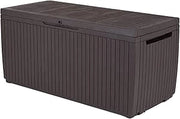 Cassapanca da Giardino Springwood 305 Litri in Resina Effetto Legno Colore Brown Lucchettabile e Utilizzabile come Seduta Keter