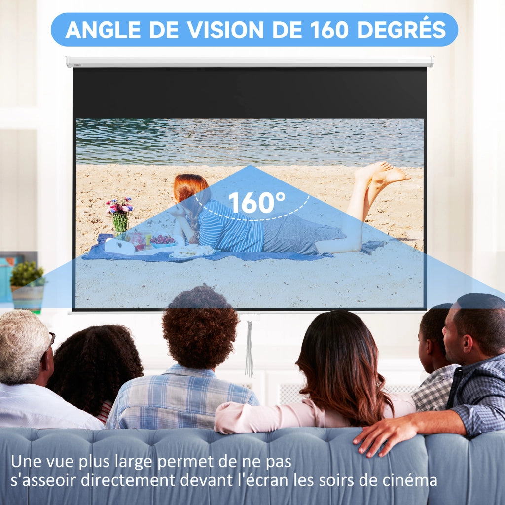 Schermo per proiezione TV e Home Cinema 120 pollici 16:9 ¨C zephmum ¨C bianco