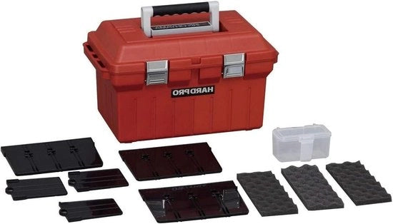 Organizzatore di archiviazione con contenitori rimovibili 46 x 28 x 27 cm - Garage Hard Pro 46 - Rosso
