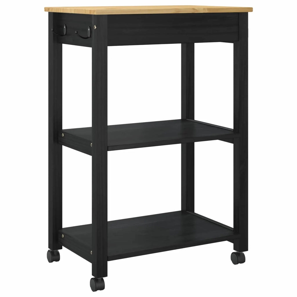 Carrello da Cucina MONZA Nero 60 x 40 x 88,5 cm CFW7382087
