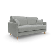Edgar Divano letto matrimoniale in tessuto felis impermeabile T03 160 cm (mat. 120x197) grigio chiaro