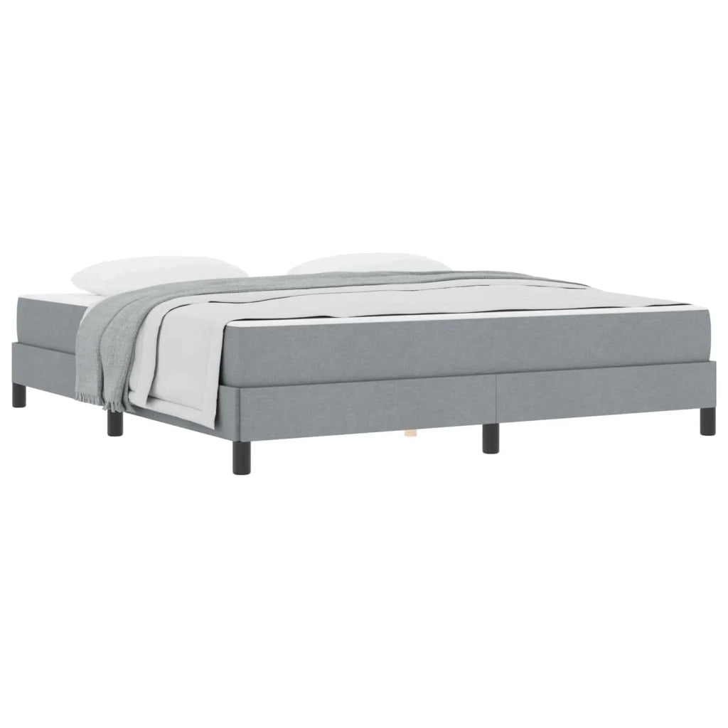 Letto a molle Grigio chiaro 180 x 200 cm Tessuto 3398507