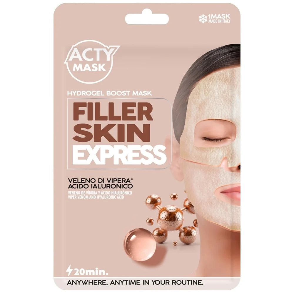 Trade Shop - Maschera Viso Filler Rapido Hydrogel Con Veleno Di Vipera Acido Ialuronico 005023v -