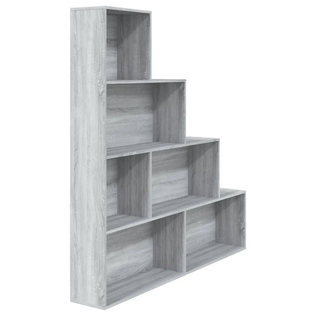 Libreria-Scaffale per Libri-Mobile di Stoccaggio Grigio Sonoma 155x24x160 cm