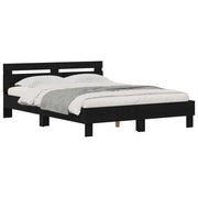 Letto matrimoniale | Letto per adulti | Struttura del letto Rovere Nero 160 x 200 cm Legno multistrato