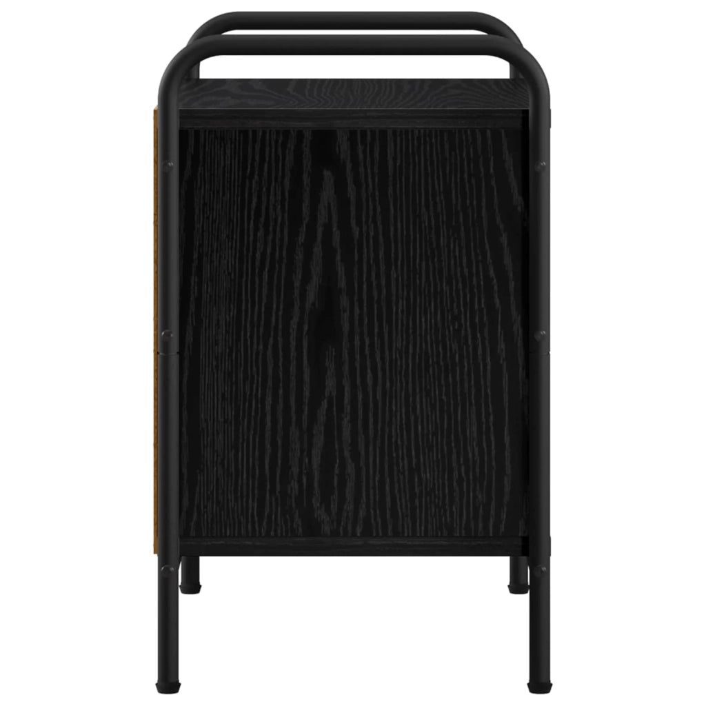 Armadio da Notte Rovere Nero 40 x 30 x 50 cm 8013518