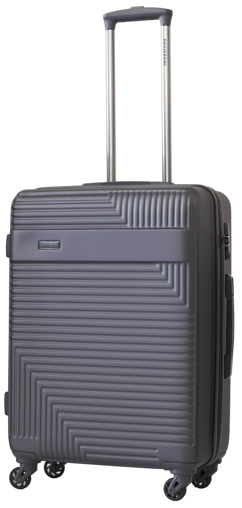 Set 3 Valigie Trolley Rigide in ABS 4 Ruote TSA Ravizzoni Long Island Grigie