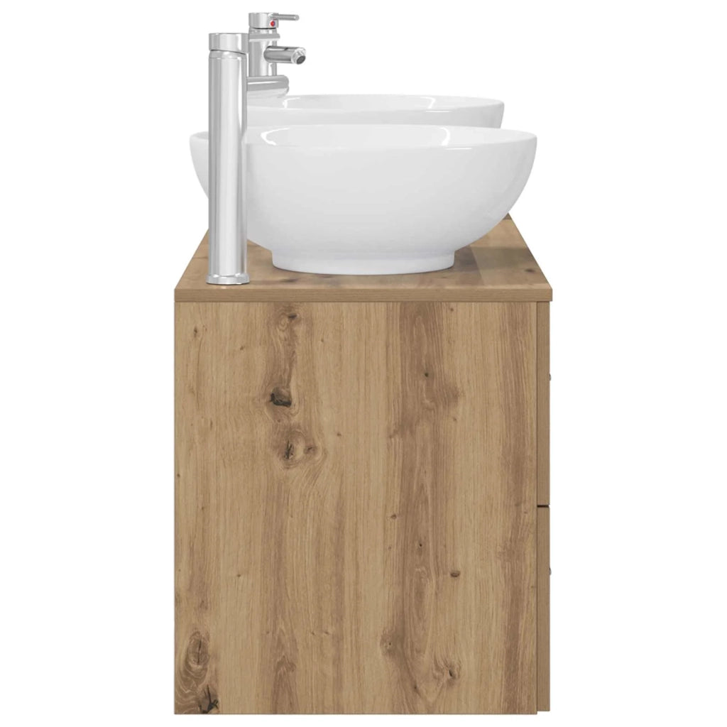 Set di mobili per il bagno 3 pz Rovere Artigianale 3405914