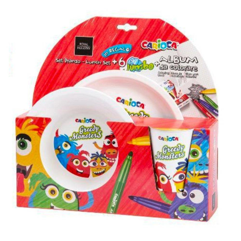 Trade Shop - Set Pappa Carioca Per Bambini 3 Pezzi Con Matite Colorate E Album Da Colorare -
