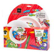 Trade Shop - Set Pappa Carioca Per Bambini 3 Pezzi Con Matite Colorate E Album Da Colorare -