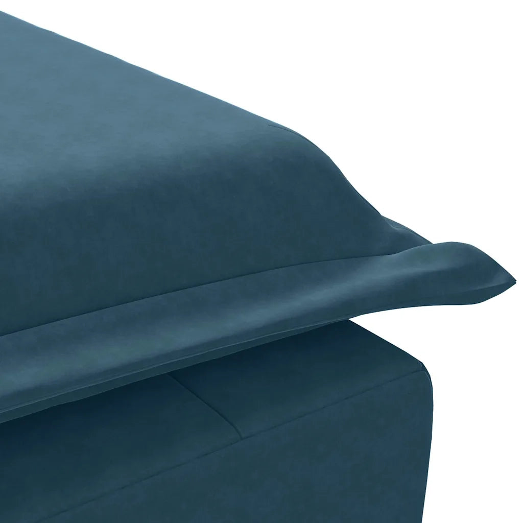 Chaise Longue Massaggi con Cuscino a Rullo Blu in Velluto CFW3719153