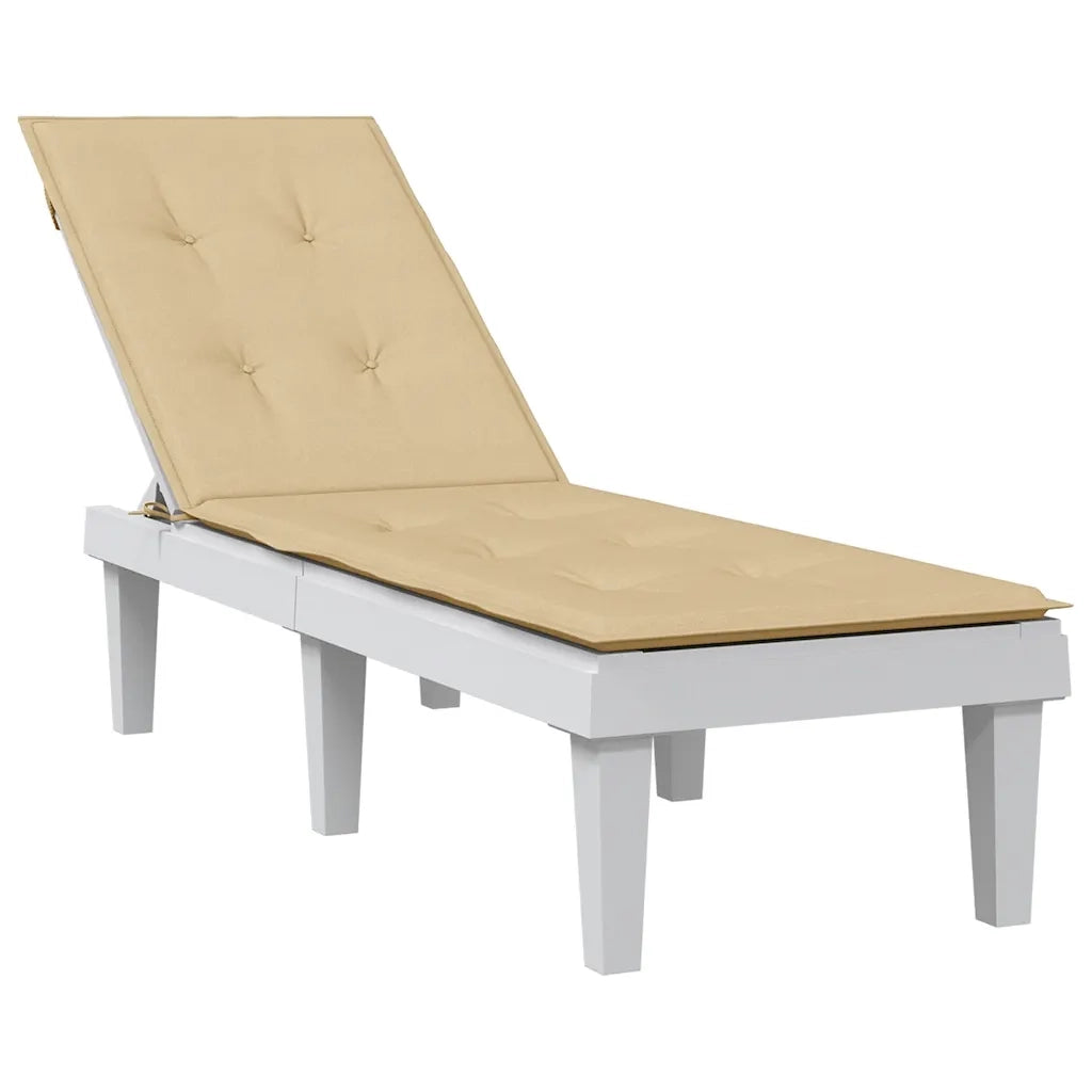 Cuscino per Sdraio Beige MÃ©lange (75+105) x 50 x 4 cm in Tessuto