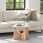 vidaXL Tavolino da salotto Naturale 50 x 50 x 35 cm