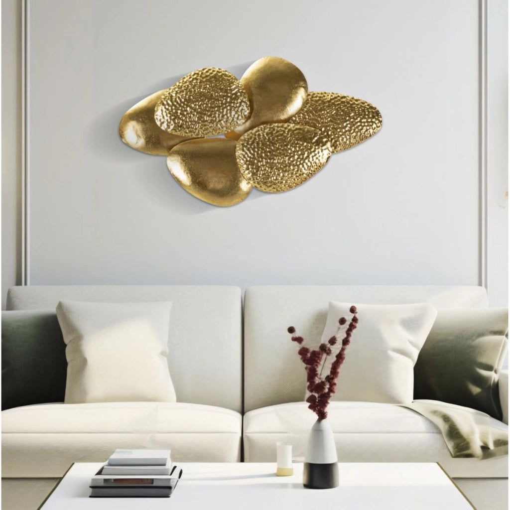 Lampada a Parete Sassi 1, Oro, Metallo, 44x11x28 cm