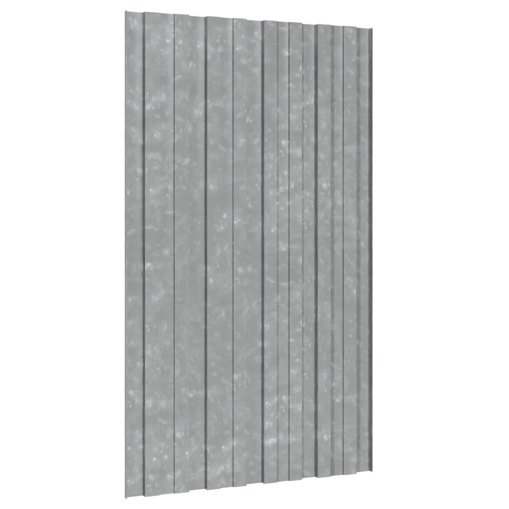 Pannello per tetto 36 pcs Argento 80 x 45 cm Acciaio zincato 42047120
