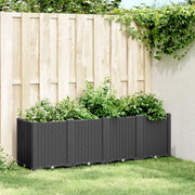 Fioriera da Giardino Nera 160x40x53 cm in PPcod mxl 114899