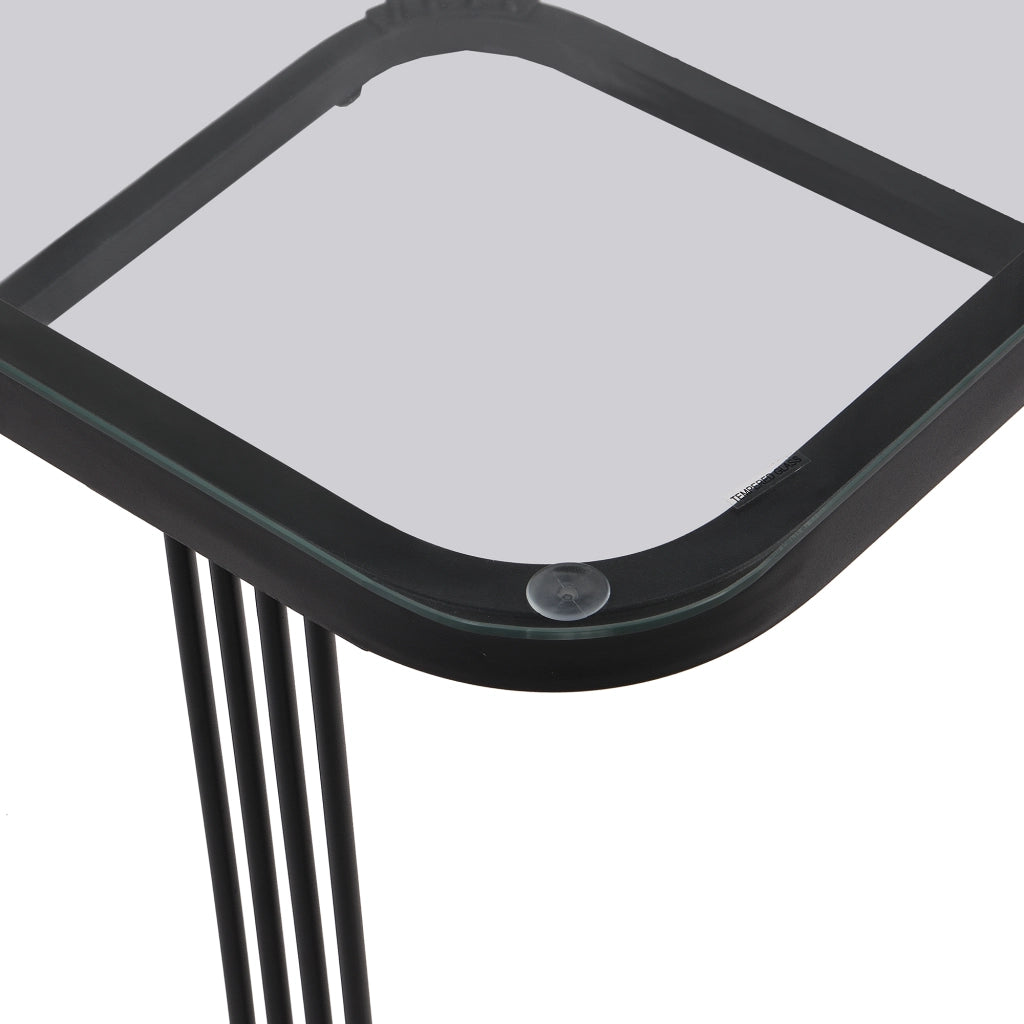 TAVOLINO Da Caffè Modulare Set 2 pezzi 60x60x44,5+50x50x34,5 cm MDF Nero