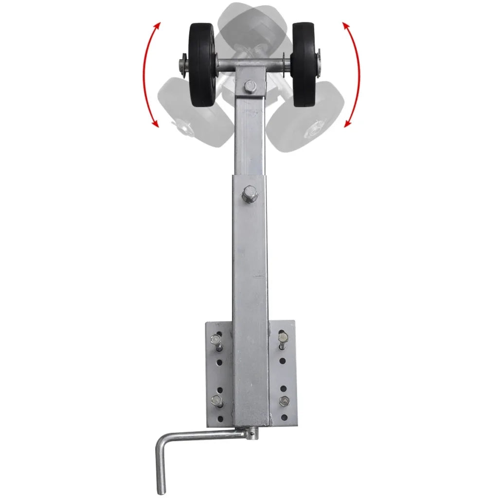 Set 2 Supporti Prua a Doppia Ruota per Rimorchio Barca 59-84 cm CFW3594731