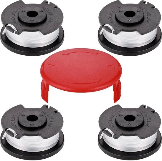 Set di fili di taglio in nylon per trinciatori a batteria - Materiale duraturo - Nero - 4 pezzi - Adatto per GE-C...