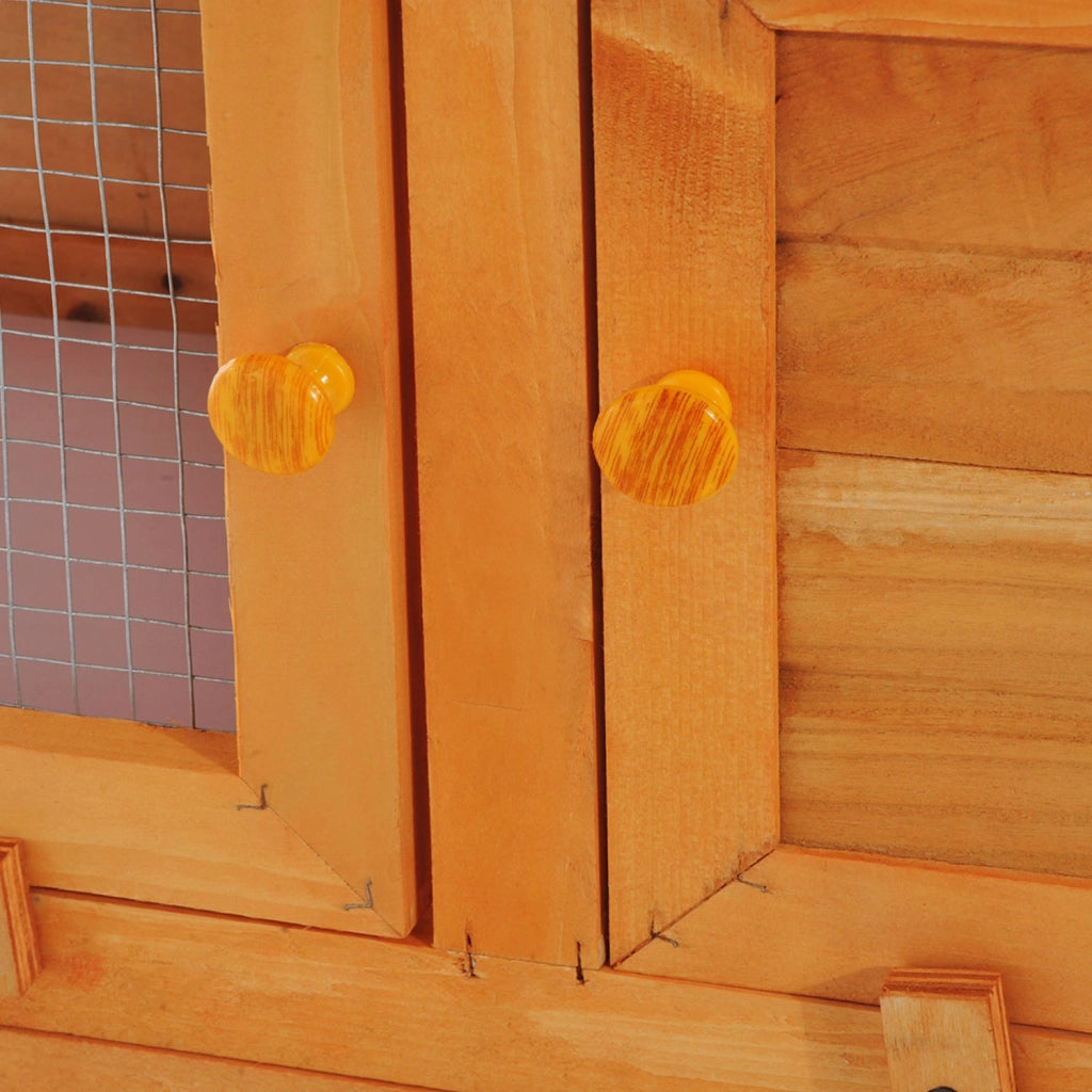 Gabbia per Conigli Conigliera da Esterno in Legno di Abete 90x45x90 cm