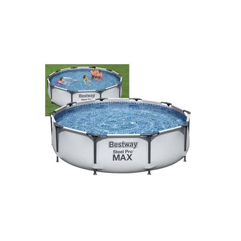 Piscina fuori terra rotonda con struttura in acciaio, diametro 305 cm altezza 76 cm predisposizione filtro - Bestway