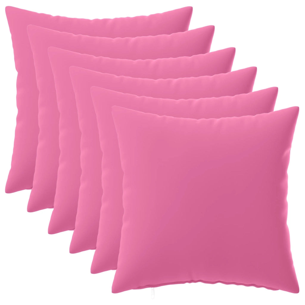 Federa 6 pcs HEERLEN Rosa 30 x 30 cm Poliestere 907520