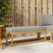 Panca da esterno con cuscino Bianco 115 x 43 x 45 cm