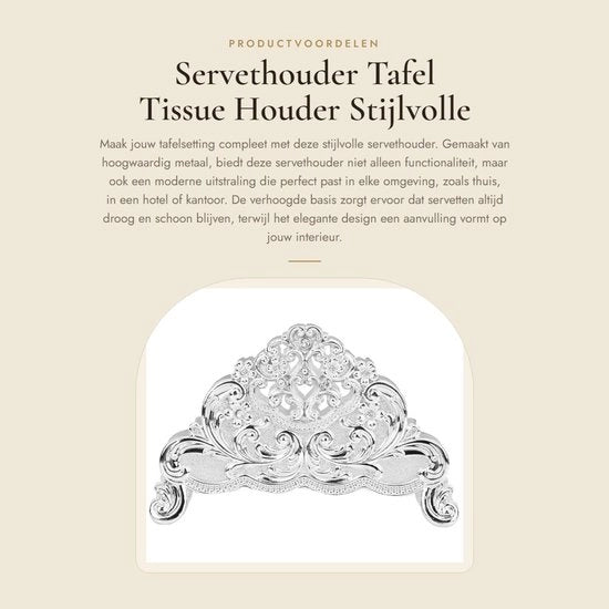 Servizio per tavola - Supporto per servizi - Treppiedi metallici - Design elegante - Argento - Accessorio da tavola - Per uso domestico e commerciale - Decorativo