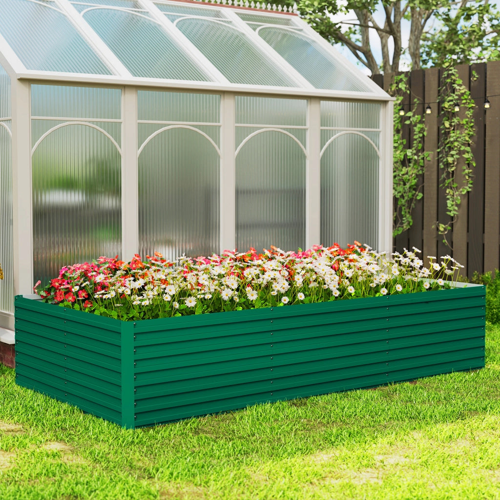 Fioriera Rettangolare da Giardino ¨C Zephmum ¨C Verde 240x120x60cm