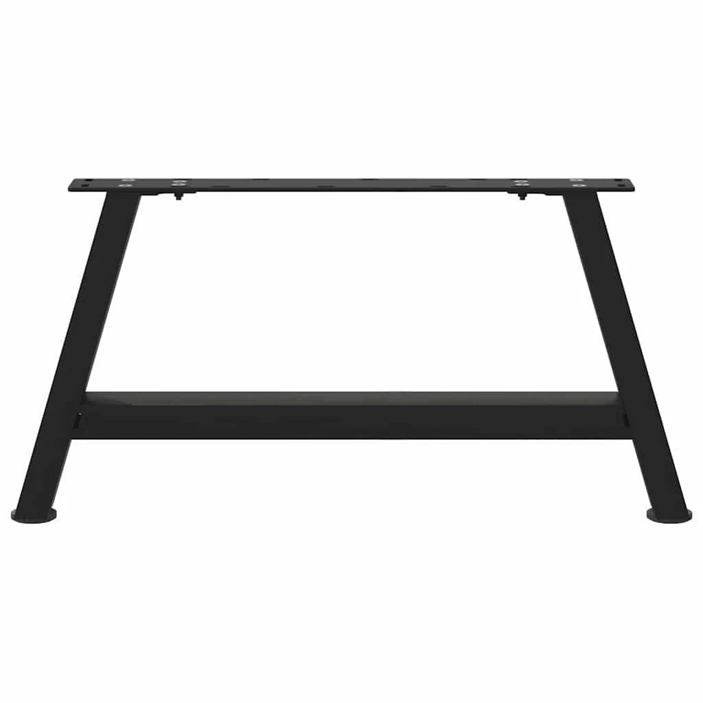 Set di 2 gambe robuste per tavolino da caffè a forma di A 70 x 30 x 31 cm con piedini regolabili stile moderno acciaio nero 02_0057104