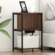 vidaXL Armadio da Notte 2 pcs Rovere marrone 38 x 31 x 61 cm