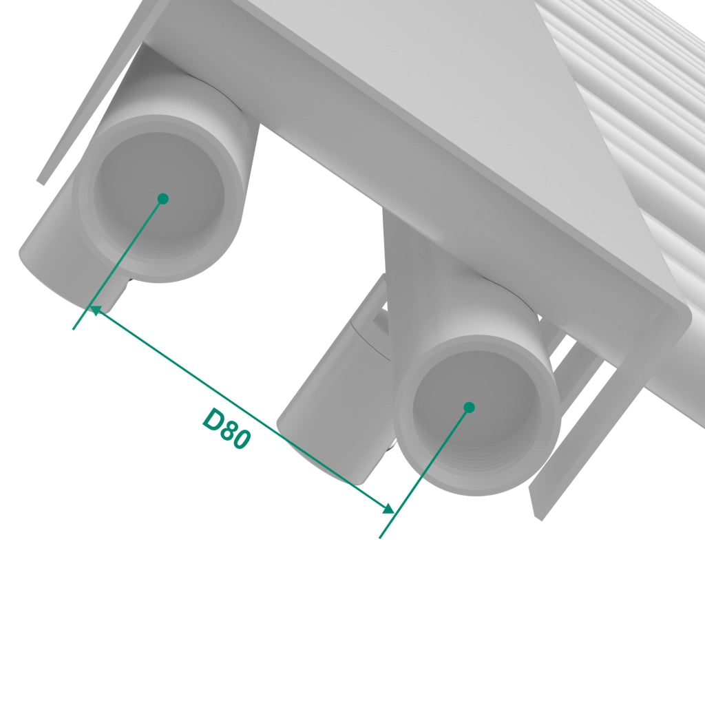 Scalda Asciugamani da Parete Kviteseid ad Acqua Calda 120 x 50 cm Bianco [neu.haus]