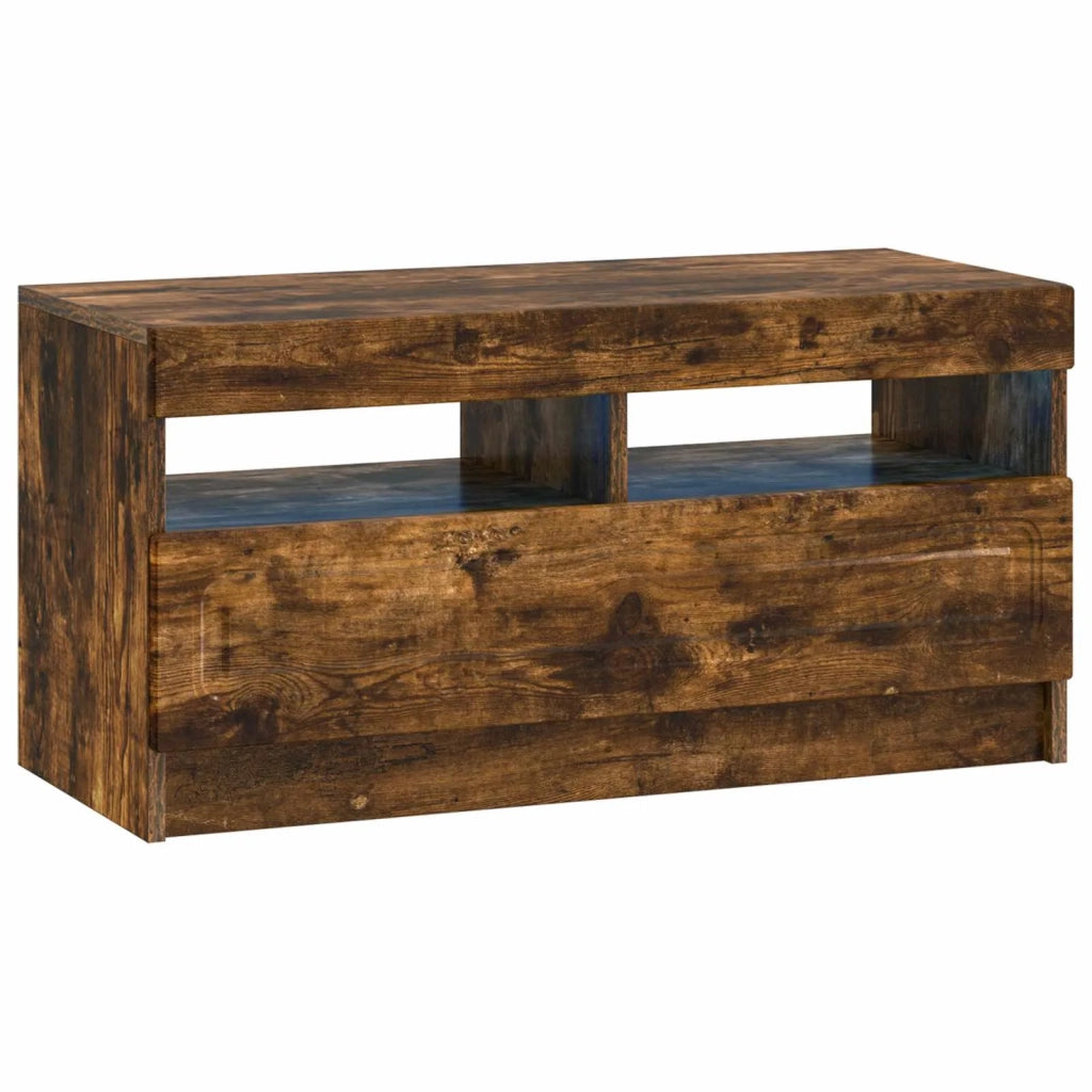 Mobile TV LED a 5 pezzi Rovere Fumo Legno ingegnerizzato 3417008
