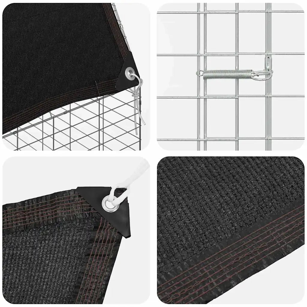 Gabbia per Conigli Argento 100 x 100 x 210 cm Acciaio zincato