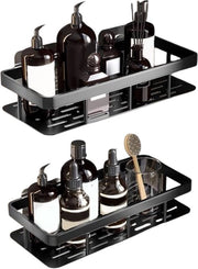 Pannello doccia - Raccordo doccia - Senza forare - Angolato - Organizzatore doccia - Accessori - Finitura opaca (nero)