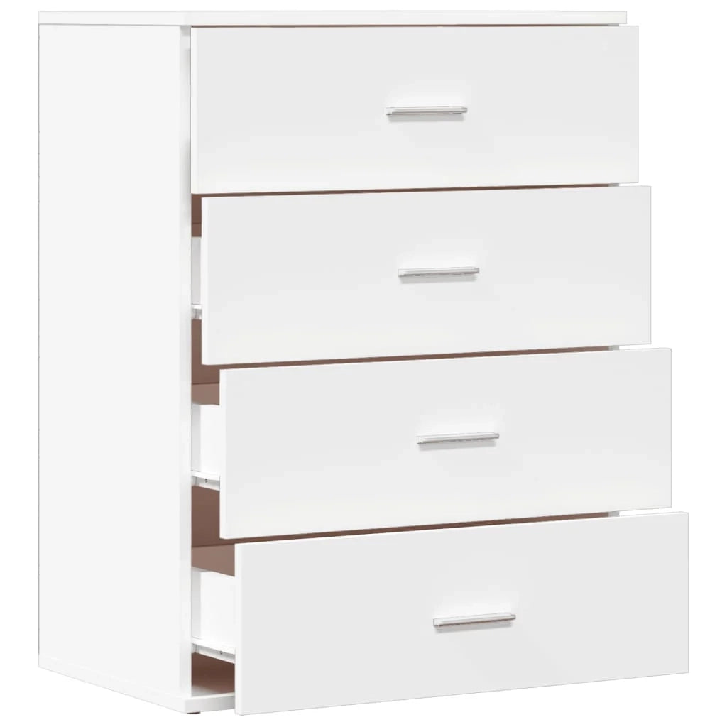Buffet credenza cassettiera armadio mobile contenitore organizer per cucina soggiorno salotto 60 x 39 x 80 cm legno ingegnerizzato bianco 02_0030376