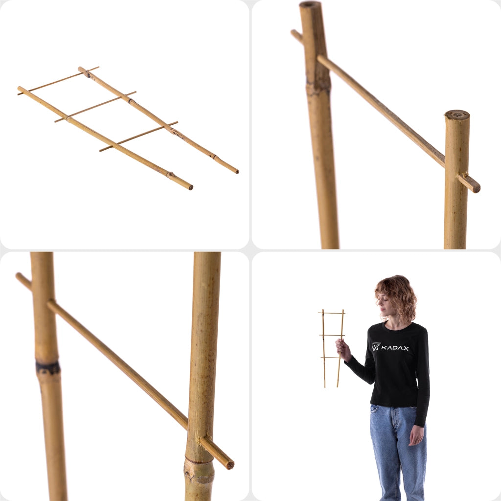 KADAX Drabinka bambusowa podwójna 45cm 100506 BAM3