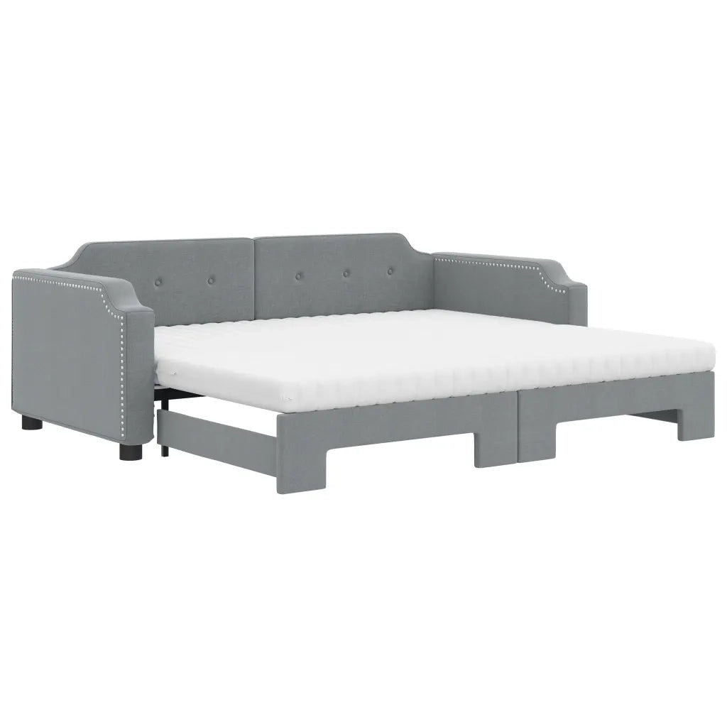 Divano Letto Estraibile Materassi Grigio Chiaro 90x200 Tessutocod mxl 106634
