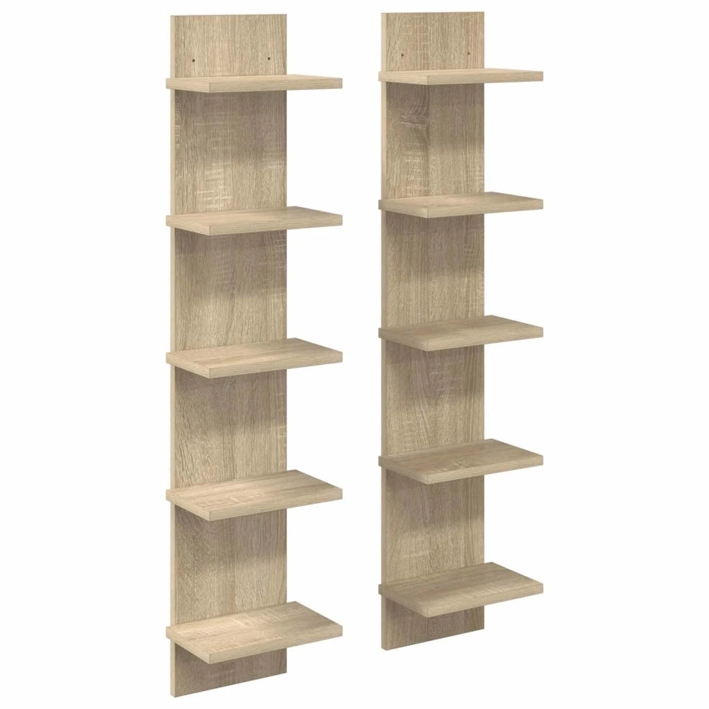 Scaffale da parete 2 pcs Rovere Sonoma 22 x 15 x 100 cm 8012425