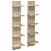 Scaffale da parete 2 pcs Rovere Sonoma 22 x 15 x 100 cm 8012425