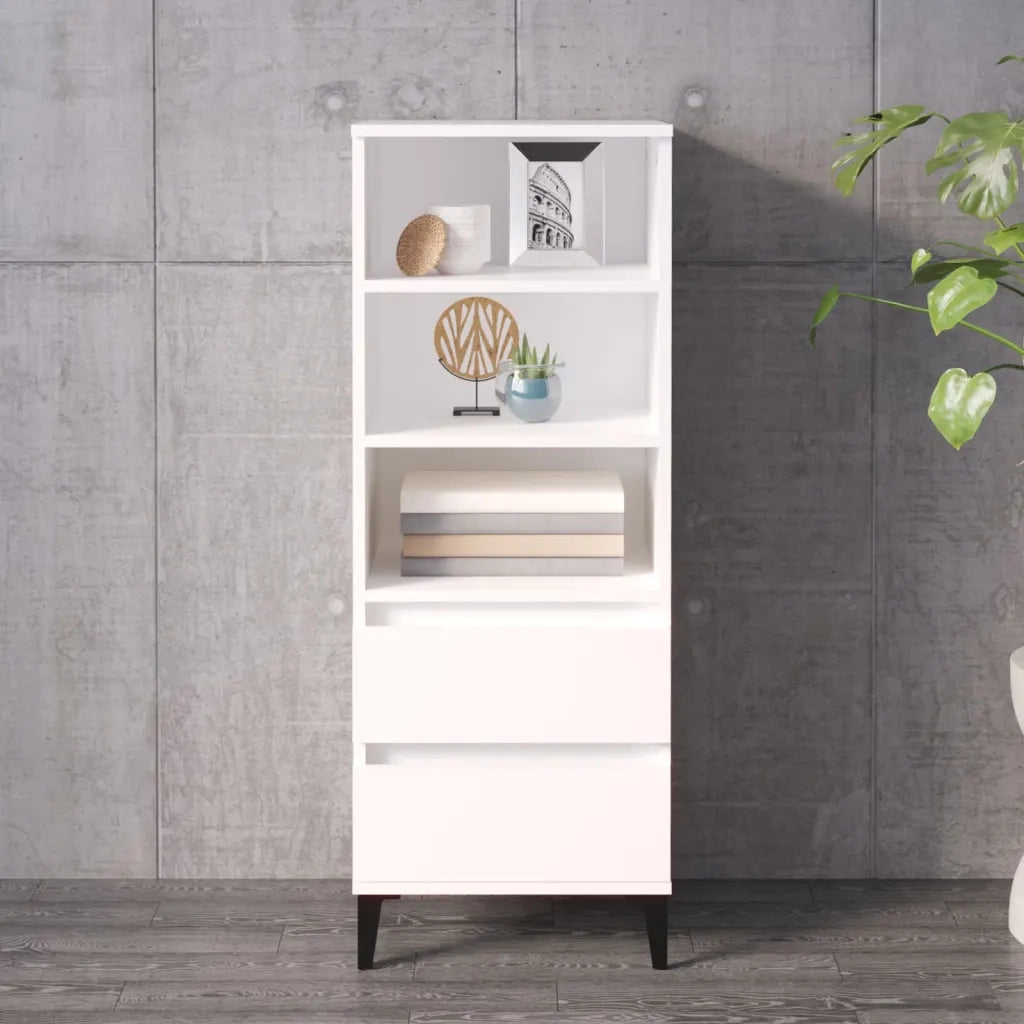Credenza-Buffet-Armadio da cucina Bianco 40x36x110 cm in Legno Multistrato 400128