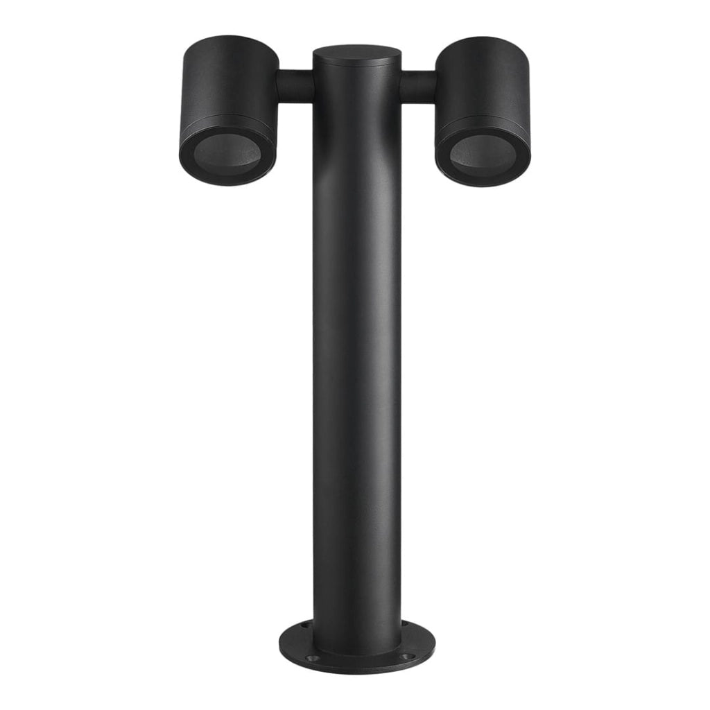 Lampada esterna a palo KETTO 2xGU10 nera IP44 Eko-Light