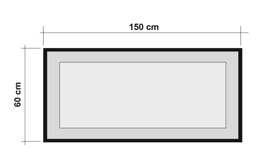 Piaggine, Specchio Forma Rettangolare, 1.5x60h cm Marrone Quercia