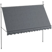 Appendiabiti autoportante retrattile ¨C zephmum ¨C grigio scuro 350x120x210-300 cm