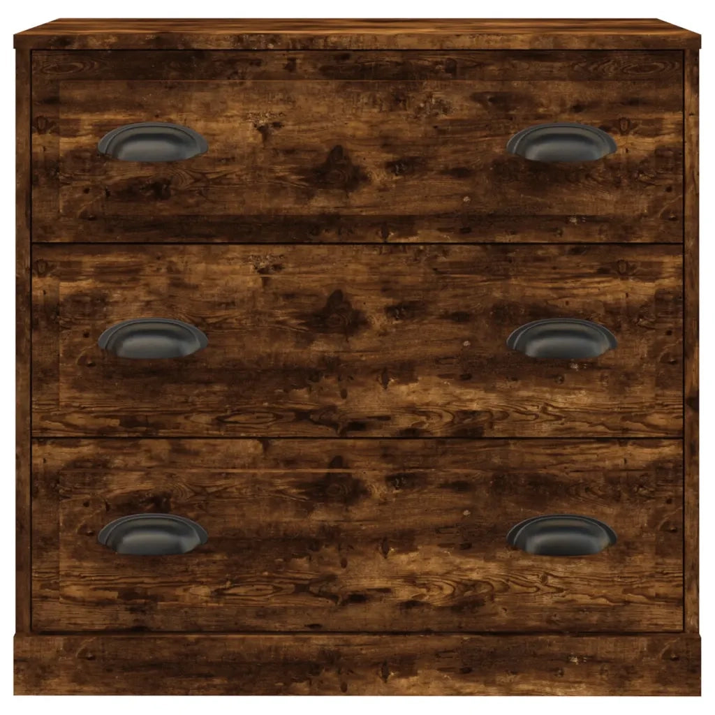 Credenze 2 pz Rovere Fumo in Legno Multistrato 3185244