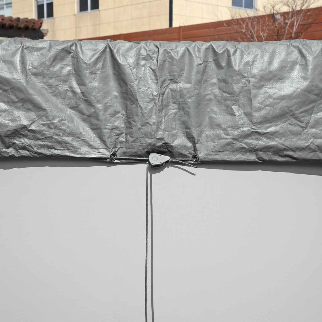 Bestway Copertura per piscina Ø5,49 m Rotondo Poliestere Grigio 42035730