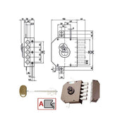 Serratura Sic.Triplice Dx Dm 20520 Mottura