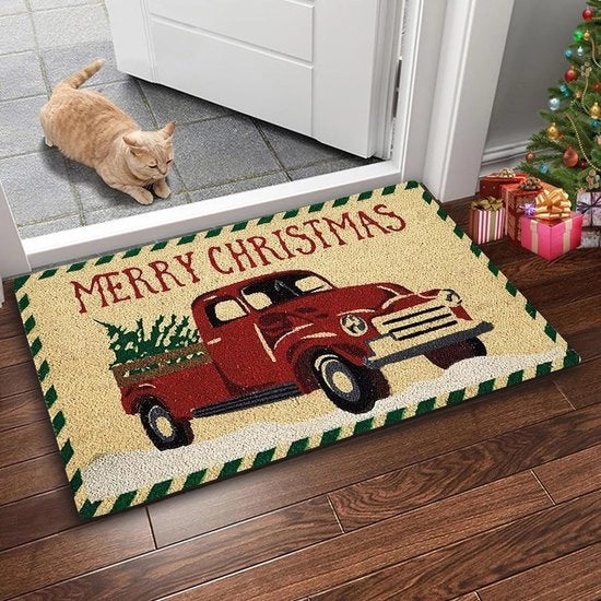 Tappeto di benvenuto 40 x 60 cm - Antiscivolo - Lavabile - Decorativo - Tappeto di Natale per ingresso