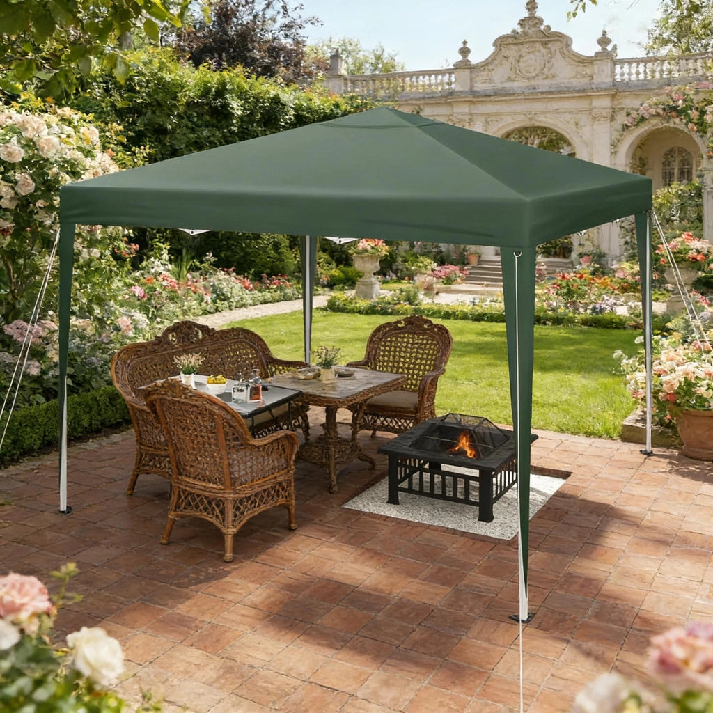 GAZEBO 3x3 m Regolabile Verde