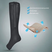 Compressi per Caviglie con Raccordo - Lunghezza Mid-Calf - Calze Sportive per Corsa e Ciclismo.